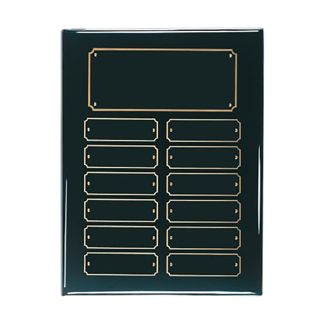12 Plate Black Piano Finish Perpetual Plaque (BPP12)