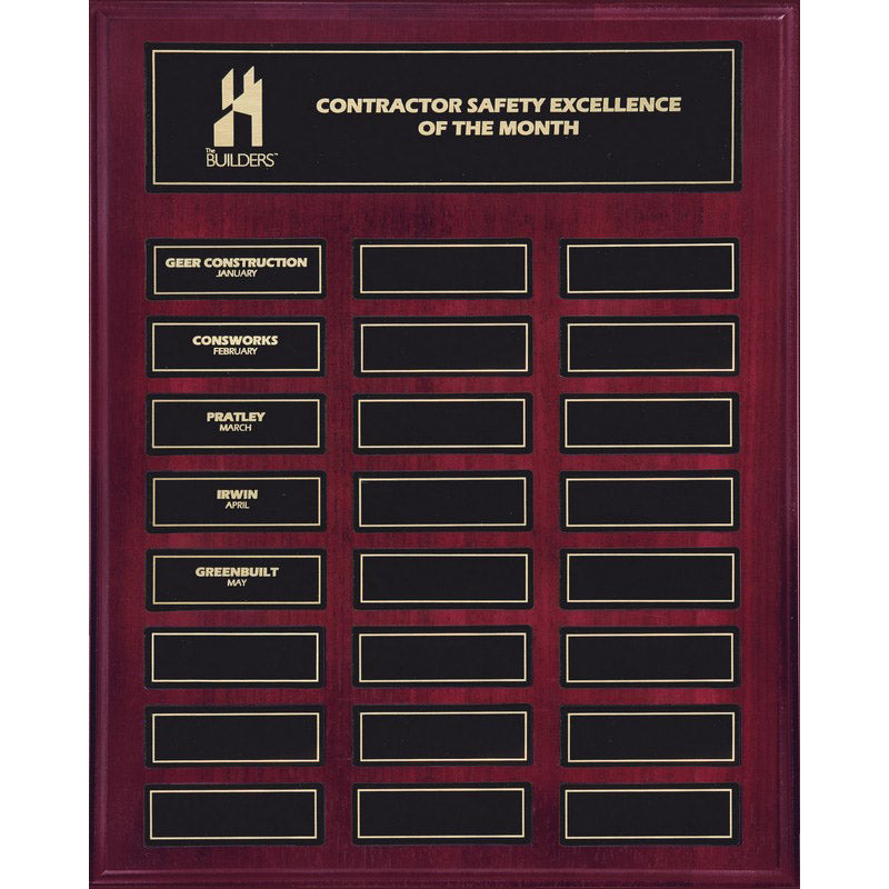Mahogany Perpetual Plaque
