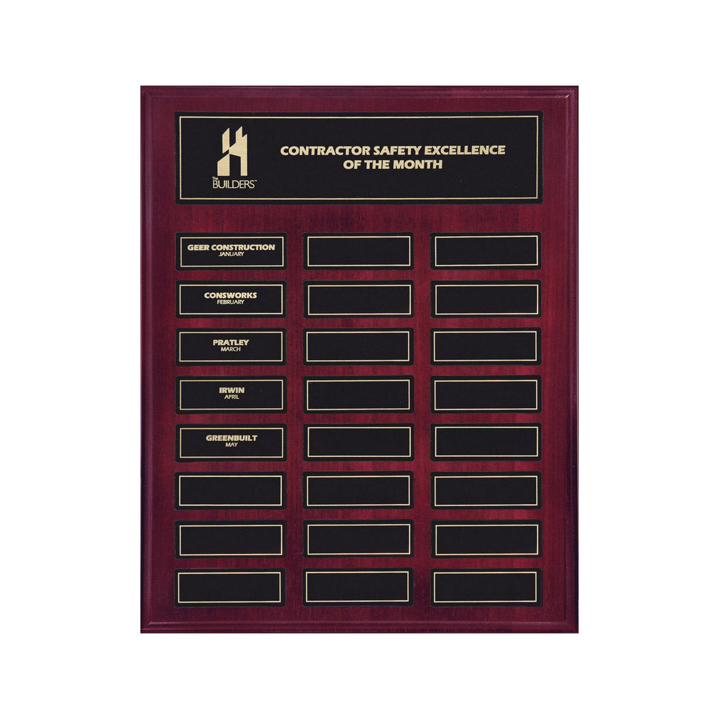 Mahogany Perpetual Plaque