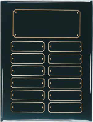 12 Plate Black Piano Finish Perpetual Plaque (BPP12)