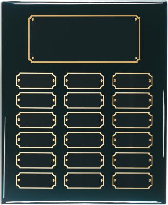 18 Plate Black Piano Finish Perpetual Plaque (BPP18)