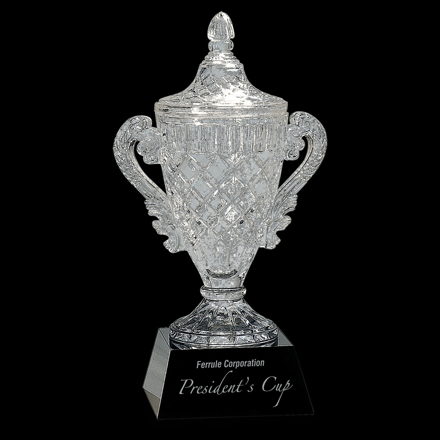 14" Crystal Cup on Black Base