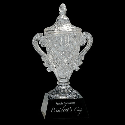 14" Crystal Cup on Black Base