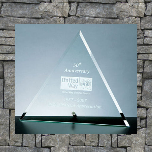 Beveled Glass Triangle
