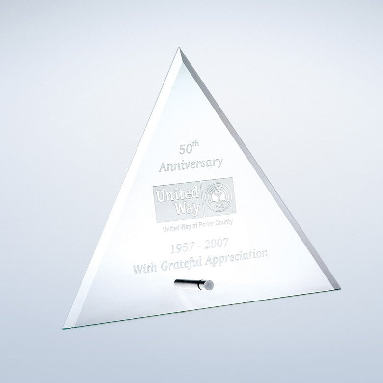 Beveled Glass Triangle