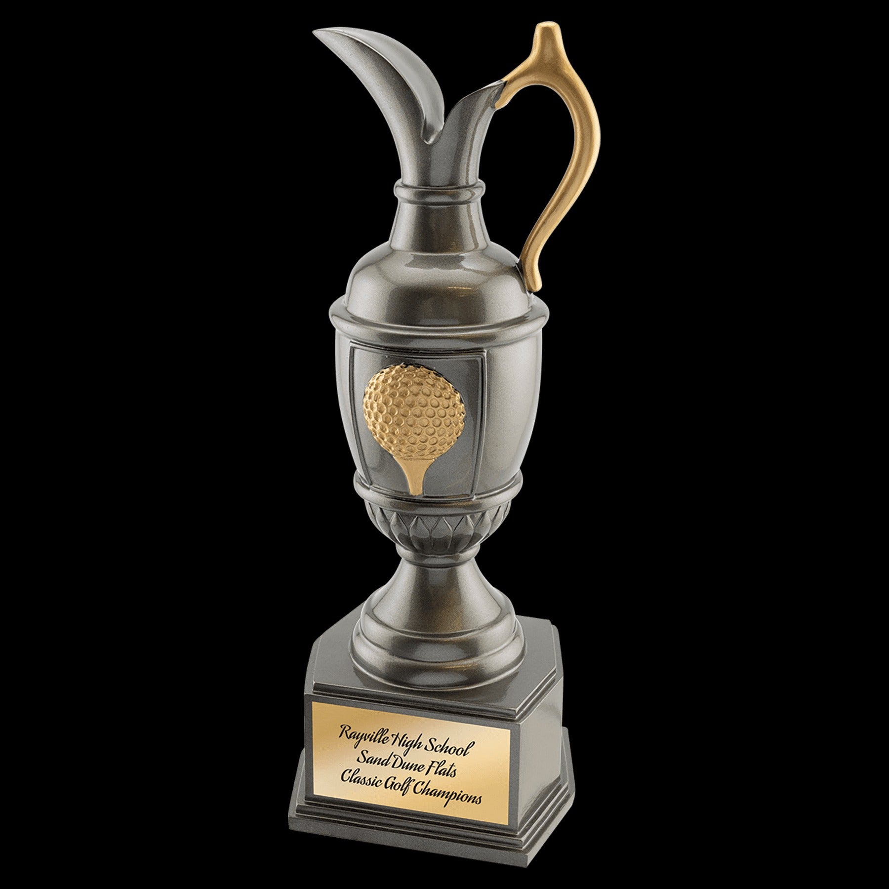 Gun Metal / Gold Golf Jug