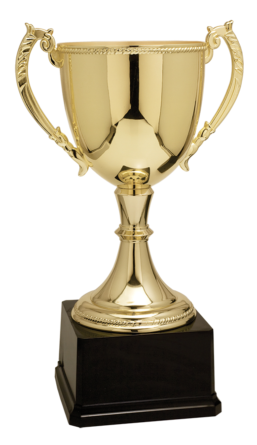 Gold trophy with plain base